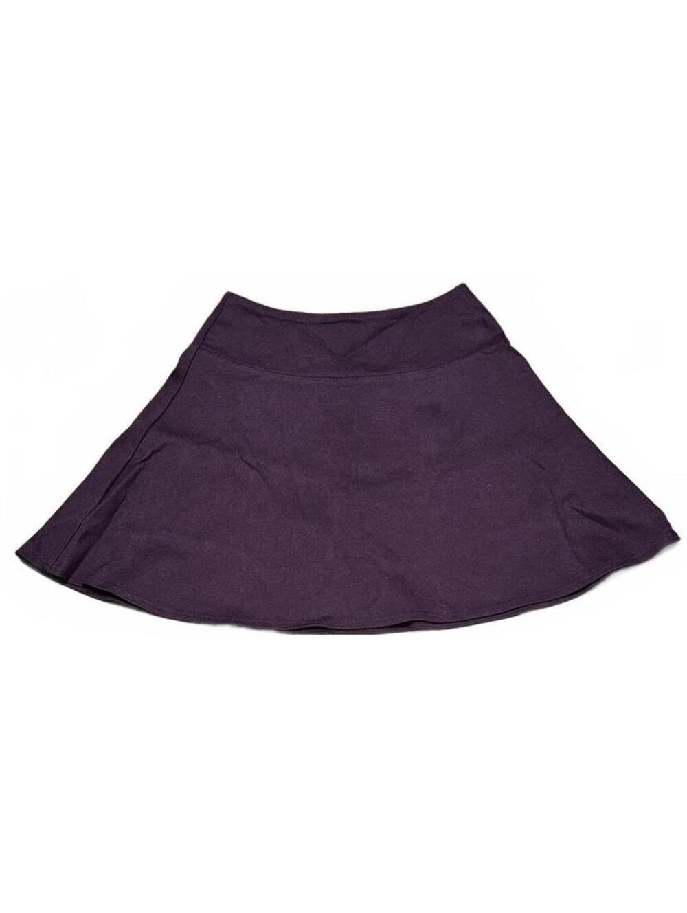 Rekucci deep plum mini skirt pull on elastic waist soft stretch size XS